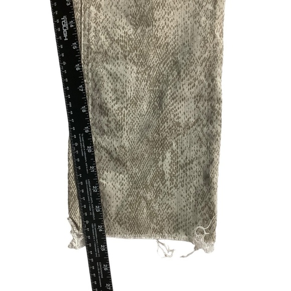 BDG Jeans Sz 28 Kick-flare High-rise Cropped  Snakeskin Print Distressed Hem - Picture 5 of 6